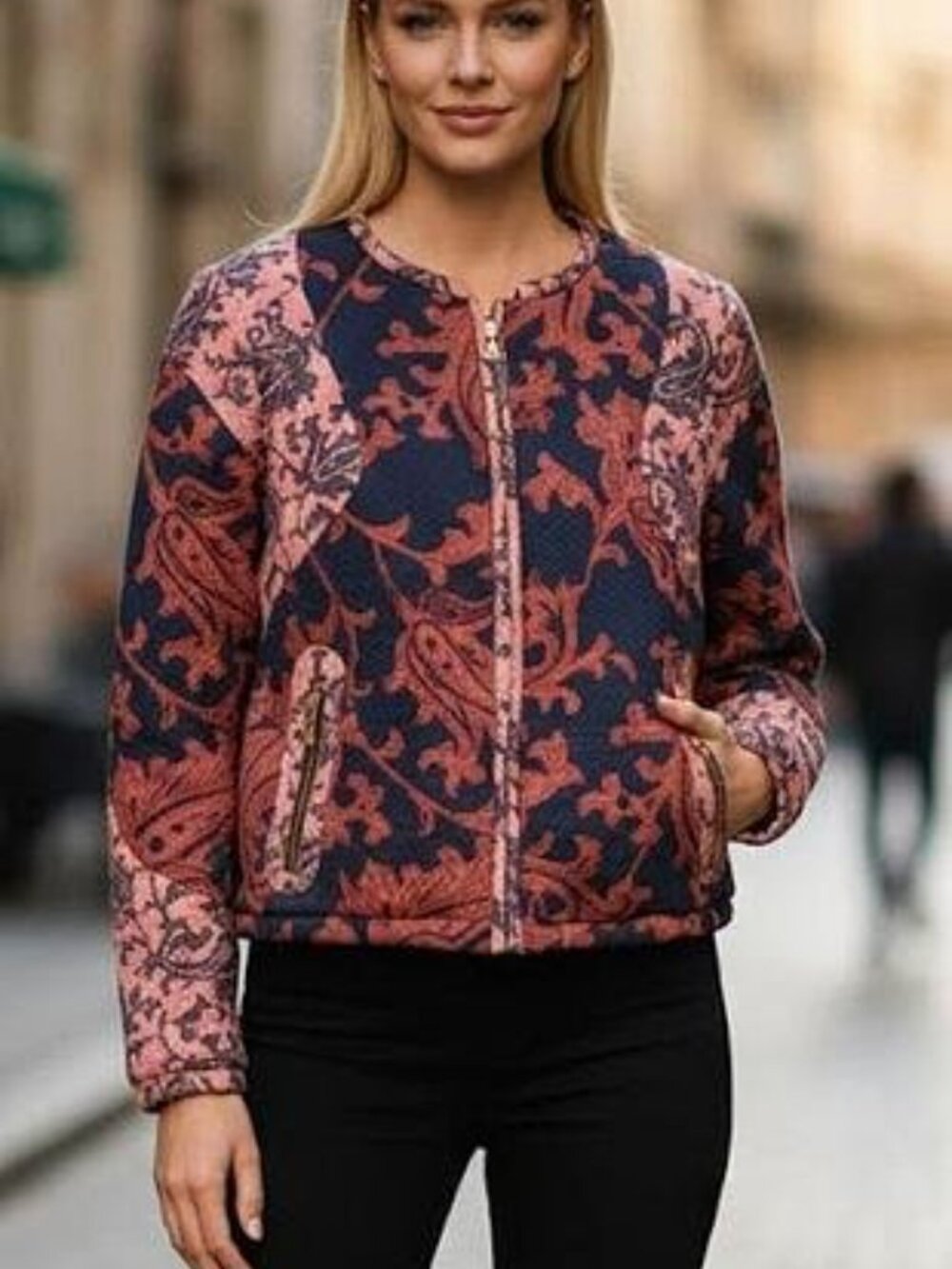 H&M Quilted Bomber Jacket (Sz 4)